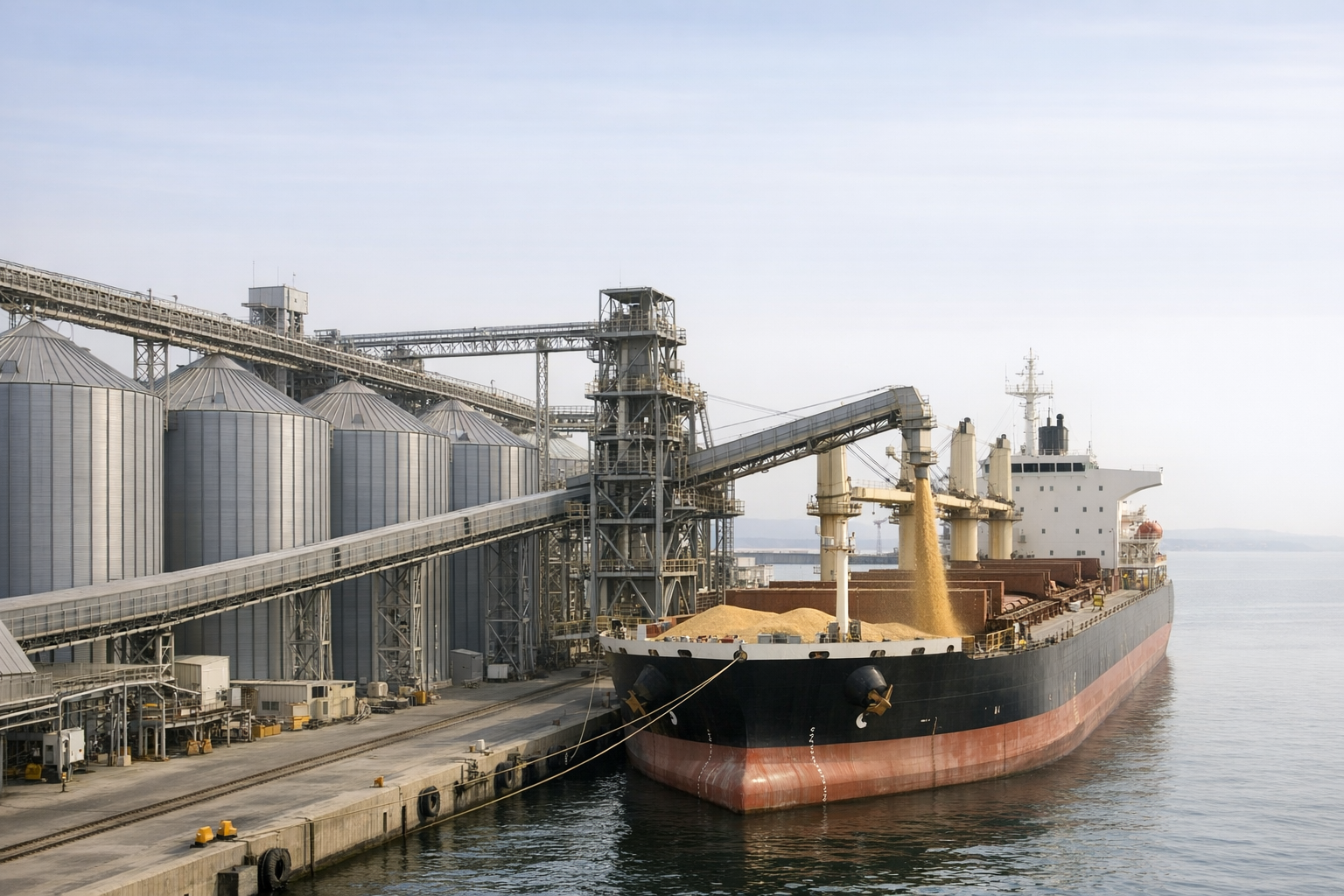 Port terminal and grain logistics