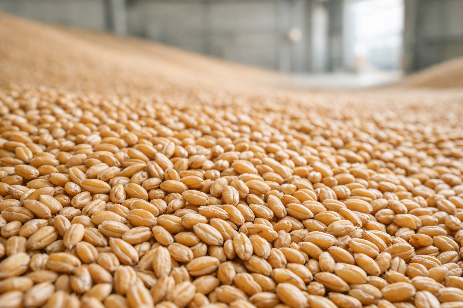 Bulk wheat grains